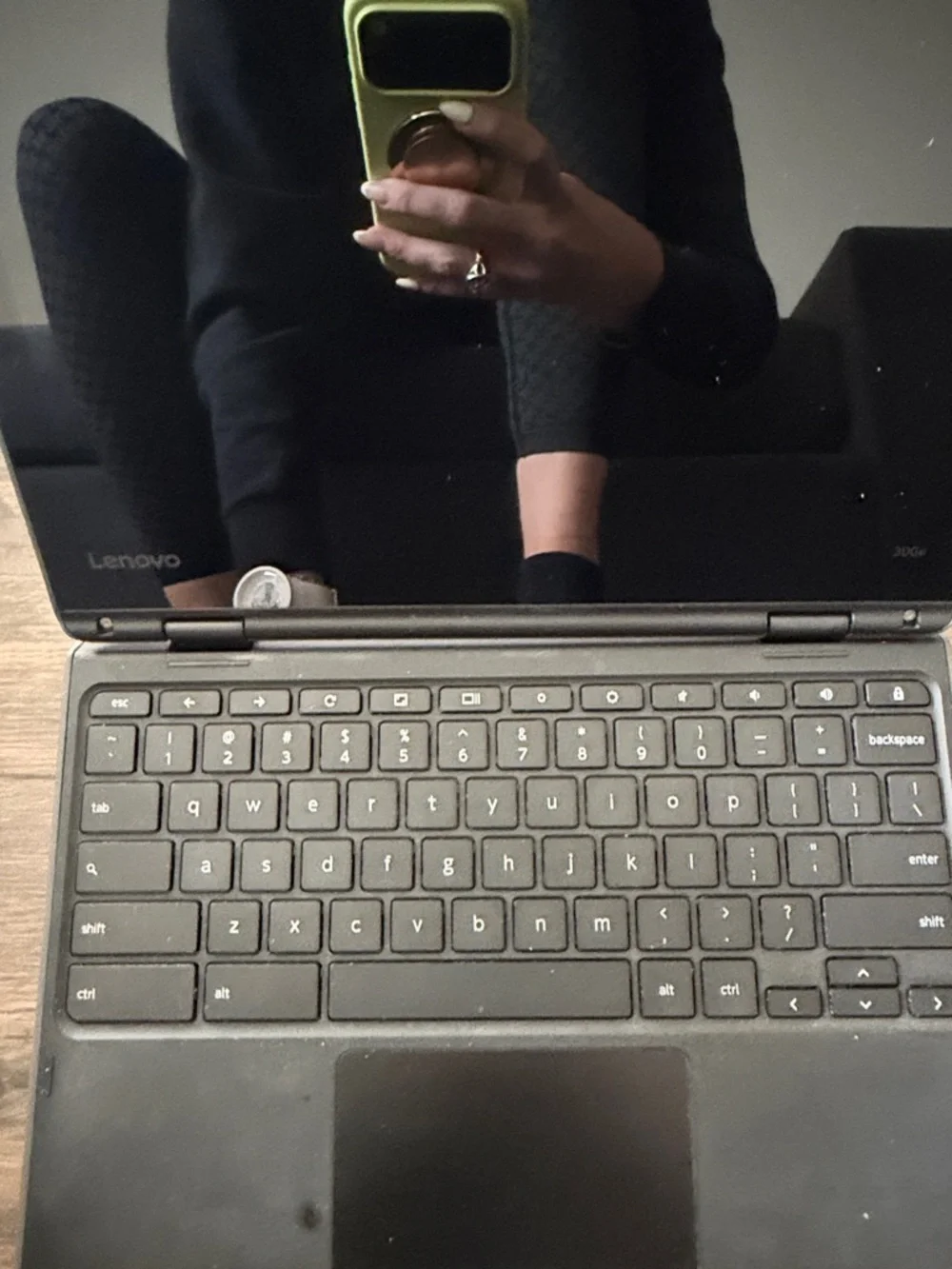 Lenovo Black Chromebook with Chrome Badge